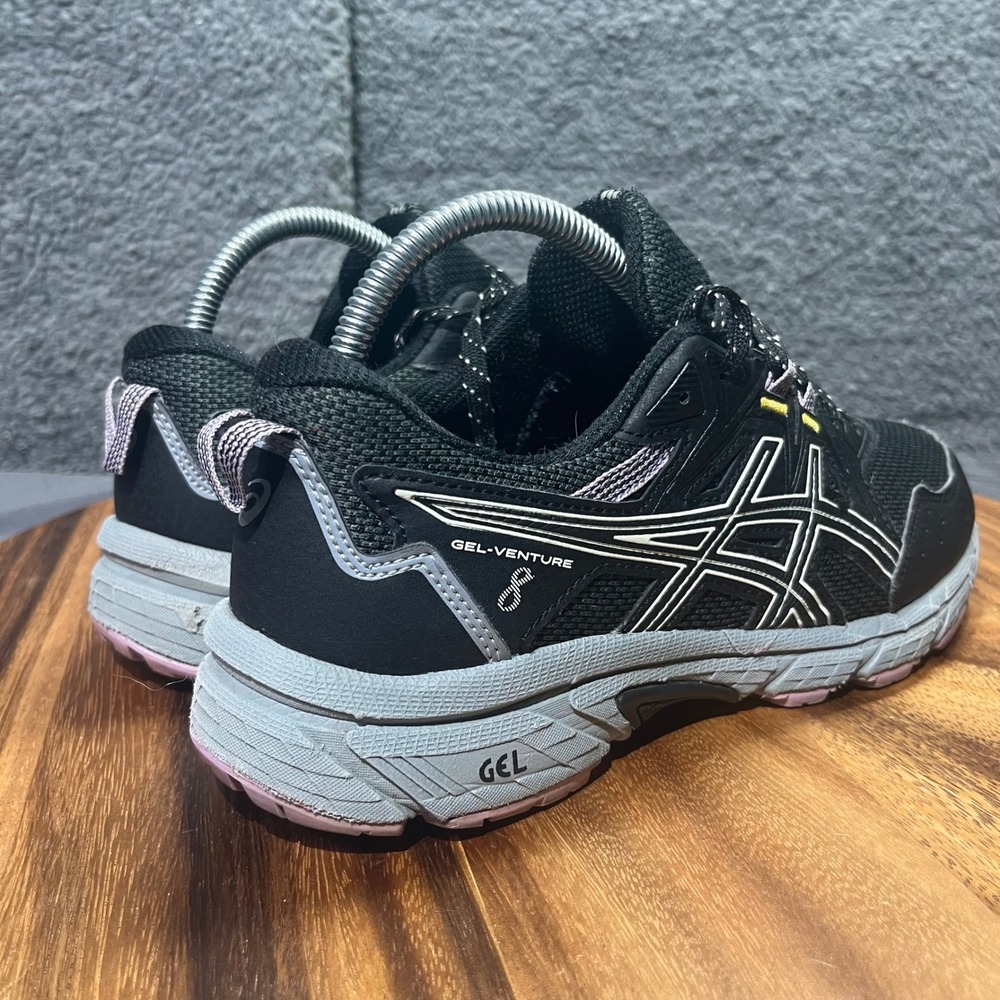 ASICS Gel Venture 8 Women's Black Pink Trail Running Rigid Shoes Size 8.5 - Picture 2 of 12
